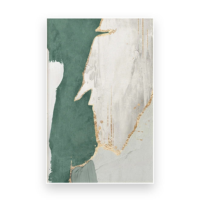 Green Brown Nordic Abstract Geomorphic Wall Art Fine Art Canvas Prints Pictures For Modern Apartment Living Room Home Office Art Decor
