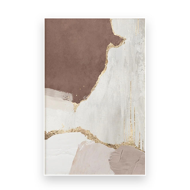 Green Brown Nordic Abstract Geomorphic Wall Art Fine Art Canvas Prints Pictures For Modern Apartment Living Room Home Office Art Decor