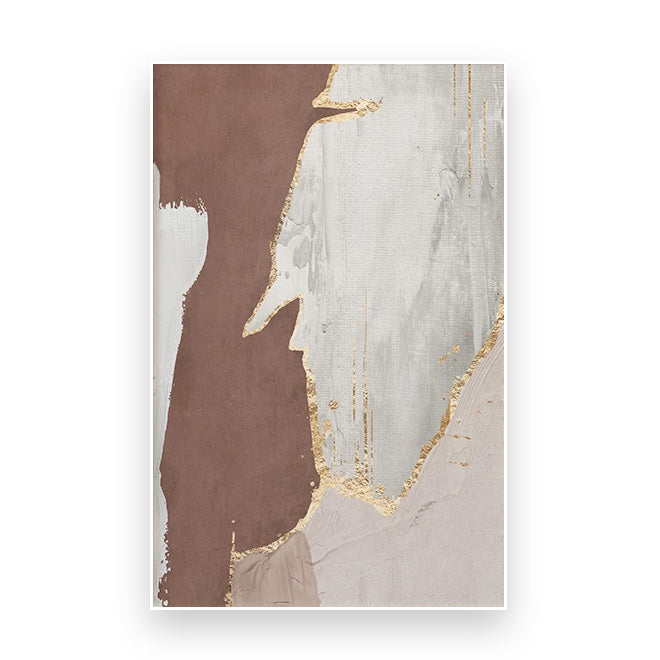 Green Brown Nordic Abstract Geomorphic Wall Art Fine Art Canvas Prints Pictures For Modern Apartment Living Room Home Office Art Decor