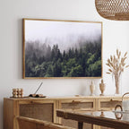 Green Mountain Misty Forest Wilderness Wall Art Fine Art Canvas Prints Modern Landscape Pictures Of Calm For Living Room Dining Room Home Decor 2025