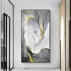 Grey Golden Liquid Marble Wall Art Fine Art Canvas Prints Modern Abstract Pictures For Living Room Dining Room Bedroom Art For Contemporary Interiors
