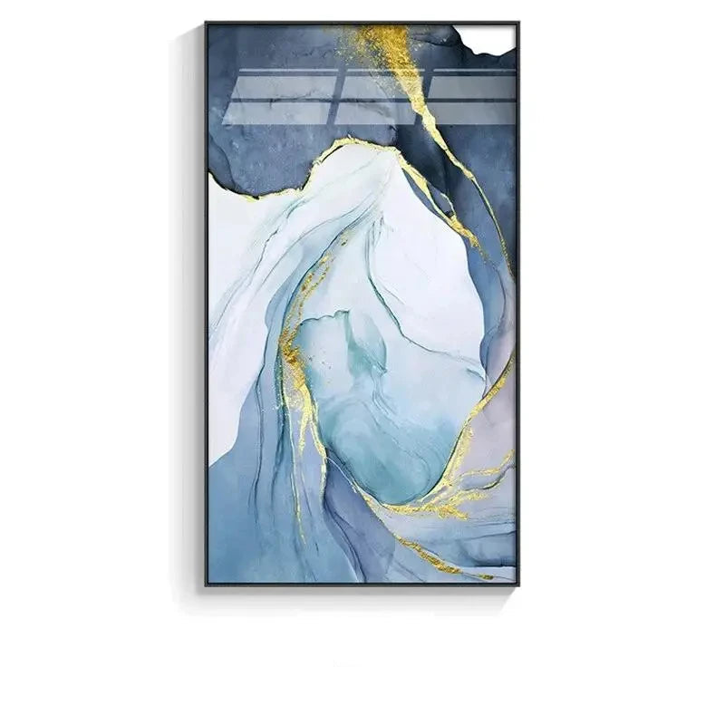 Grey Golden Liquid Marble Wall Art Fine Art Canvas Prints Modern Abstract Pictures For Living Room Dining Room Bedroom Art For Contemporary Interiors