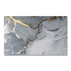 Grey Marble Slab With Golden Veins Wall Art Fine Art Canvas Print Poster Abstract Picture For Above The Sofa Modern Living Room Decor