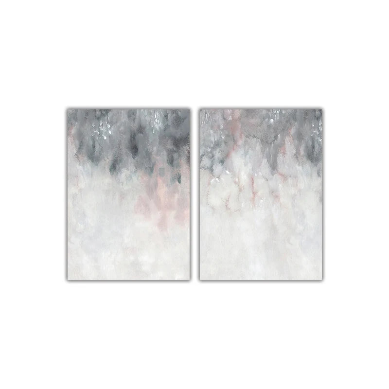 Abstract Shades Of Pink Gray Minimalist Wall Art Fine Art Canvas Prints Pictures For Modern Apartment Living Room Art Decor