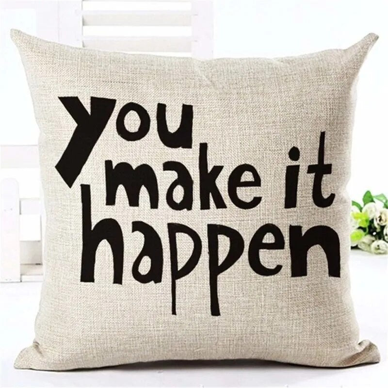 Home Sweet Home Cute Quotes Typographic Linen Cushion Covers for Living Room Sofa Throw Pillow Cases Simple Natural Modern Home Decor