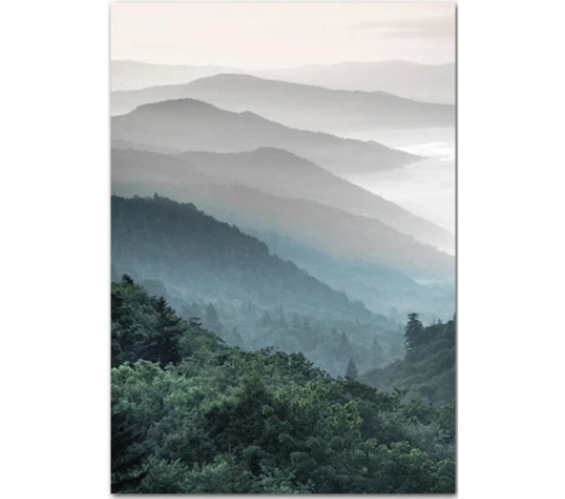 Mountain Lake Wilderness Landscape Wall Art Fine Art Canvas Prints Posters Pictures Of Calm For Living Room Dining Room Decor