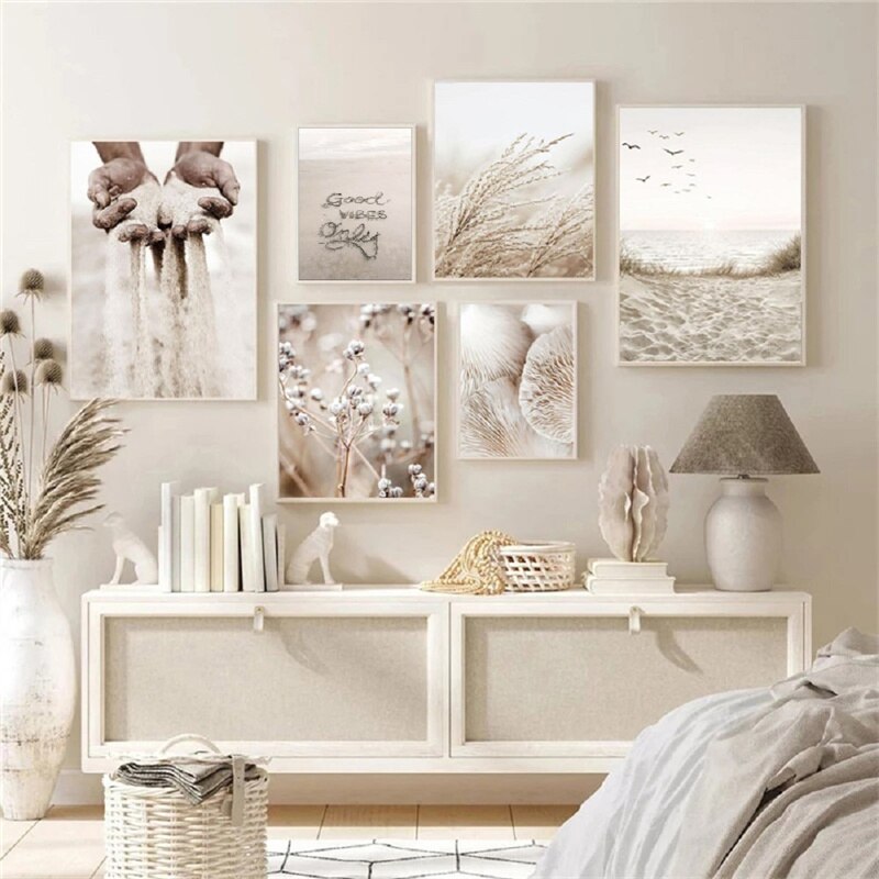 Dandelion Beach Sunset Simple Landscape Wall Art Fine Art Canvas Prints Lifestyle Pictures Of Nature For Living Room Bedroom Decor