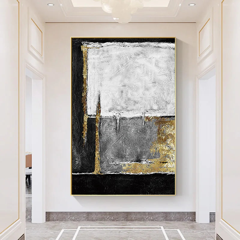 Black White Grey Urban Abstract Wall Art Fine Art Canvas Prints Pictures For Loft Apartment Living Room Dining Room Foyer Art For Modern Living