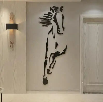 Acrylic 3d Horse Wall Sticker Removable Decal For Living Room Dining Room Entranceway Foyer Wall Decoration Creative DIY Home Decor|48802336571671|48802336604439|48802337128727