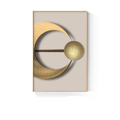 Modern Aesthetics Golden Celestial Geometry Wall Art Fine Art Canvas Prints Pictures For Modern Apartment Living Room Light Luxury Nordic Home Decor 2025