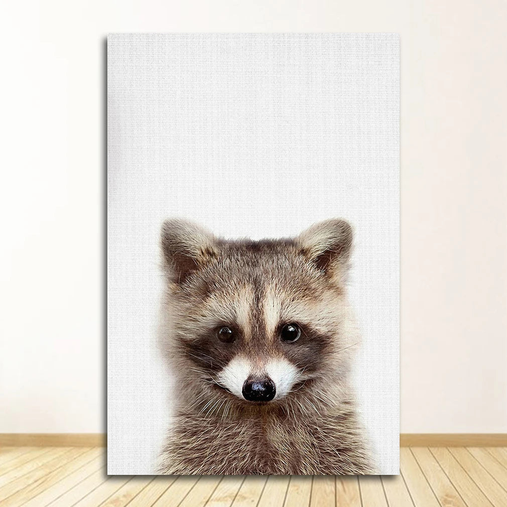 Bear Bunny Elephant Baby Animals Posters Wall Art Fine Art Canvas Prints Cute Pictures For Baby's Room Children's Room Nordic Nursery Art Decor 2025