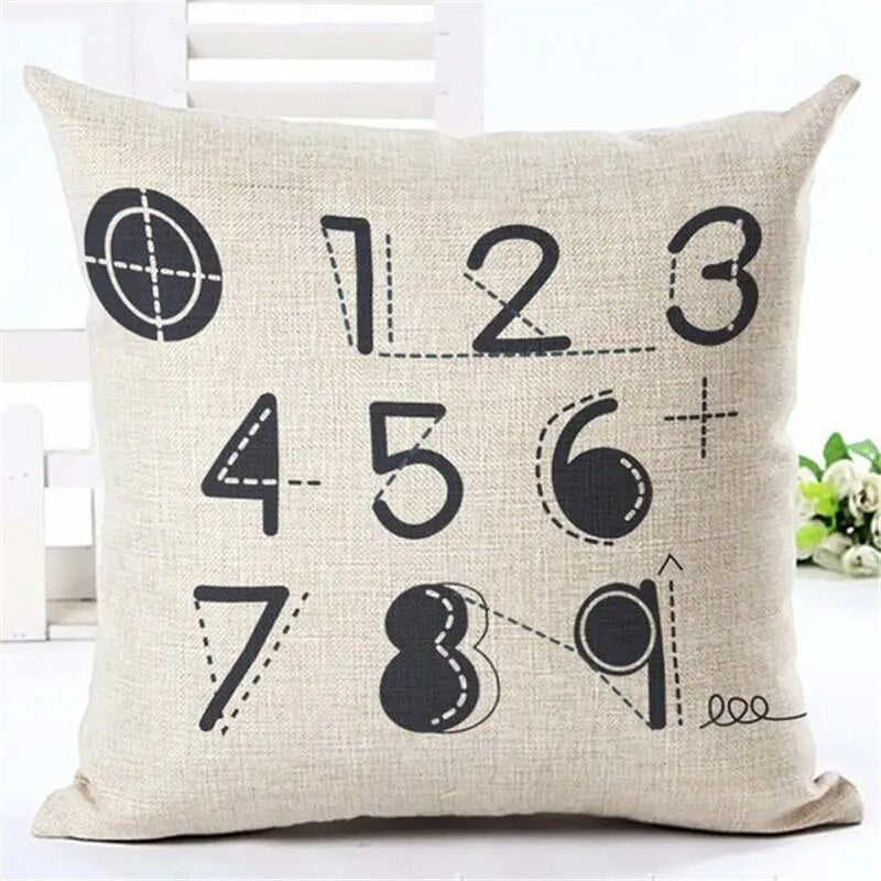 Home Sweet Home Cute Quotes Typographic Linen Cushion Covers for Living Room Sofa Throw Pillow Cases Simple Natural Modern Home Decor