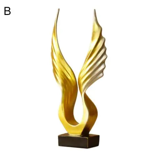 Golden Angel Wings Sculpture Hand Crafted Resin Statue For Living Room Coffee Table Sideboard Mantelpiece Light Luxury Nordic Home Decor Accessories