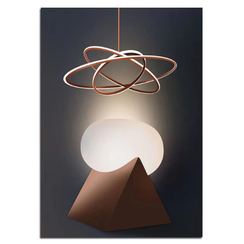 Abstract Futuristic Elements Modern Aesthetics Wall Art Fine Art Canvas Prints Pictures For Modern Loft Apartment Living Room Home Office Interior Decor