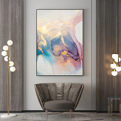 Nordic Liquid Marble Print Wall Art Fine Art Canvas Prints Colorful Abstract Pictures For Living Room Dining Room Entrance Hallway Decor