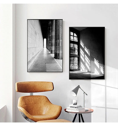 Modern Abstract Style Architectural Fashion Inspirational Wall art Fine Art Canvas Prints Pictures For Living Room Home Office Loft Space Decor