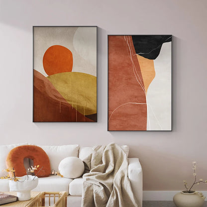 Striking Color Schemes Contemporary Abstract Wall Art Fine Art Canvas Prints Centerpiece Pictures For Urban Apartment Living Room Art For Modern Living