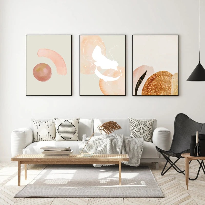 Minimalist Pastel Watercolor Wall Art Fine Art Canvas Prints Modern Abstract Nordic Pictures For Living Room Bedroom Art Decor