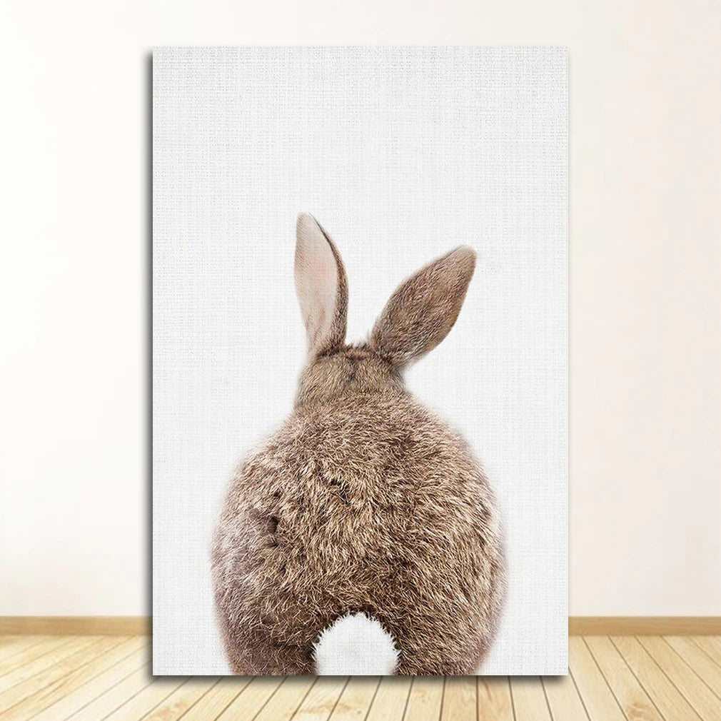 Bear Bunny Elephant Baby Animals Posters Wall Art Fine Art Canvas Prints Cute Pictures For Baby's Room Children's Room Nordic Nursery Art Decor 2025