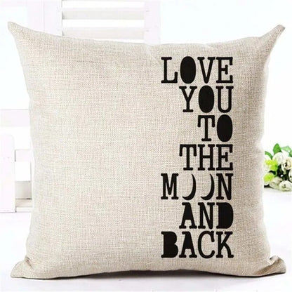 Home Sweet Home Cute Quotes Typographic Linen Cushion Covers for Living Room Sofa Throw Pillow Cases Simple Natural Modern Home Decor