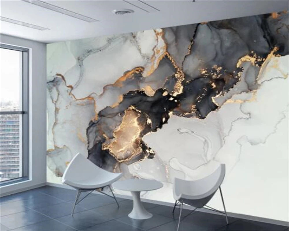 Big Sizes Nordic Liquid Marble Print Large Format Wall Mural Art Decor Wallpaper For Living Room TV Background Art For Living Room