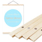 Wooden Magnetic Poster Frame For Canvas Prints - Modern Style Black White Teak Natural Wood, Easy to Install and Hang