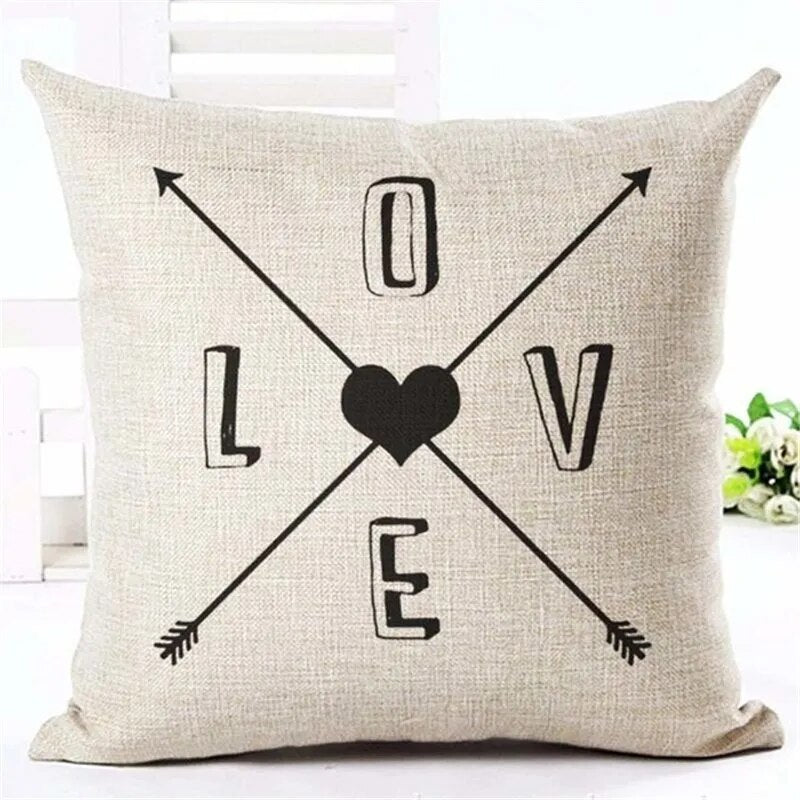 Home Sweet Home Cute Quotes Typographic Linen Cushion Covers for Living Room Sofa Throw Pillow Cases Simple Natural Modern Home Decor