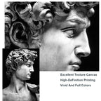 Classical Renaissance Sculpture Michelangelo David Statue Wall Art Fine Art Canvas Print Black &amp; White Picture For Living Room Home Office Decor