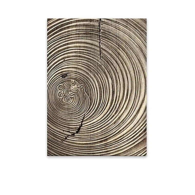 Golden Black Wood Tree Rings Wall Art Fine Art Canvas Prints Modern Abstract Pictures For Urban Loft Luxury Living Room Decor