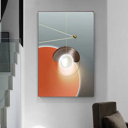 Modern Aesthetics Architectural Abstract Geometric Wall Art Fine Art Canvas Prints Pictures For Luxury Apartment Living Room Home Office Interior Decor