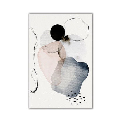 Zen Pebbles Watercolor Wall Art Fine Art Canvas Prints Abstract Minimalist Pictures For Living Room Scandinavian Home Decor