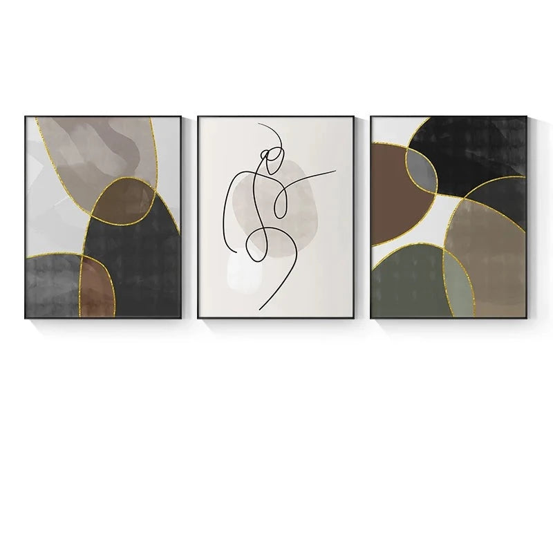 Colorful Abstract Nordic Pebbles Nordic Wall Art Fine Art Canvas Prints Colorful Fashion Minimalist Pictures For Living Room Bedroom Decor