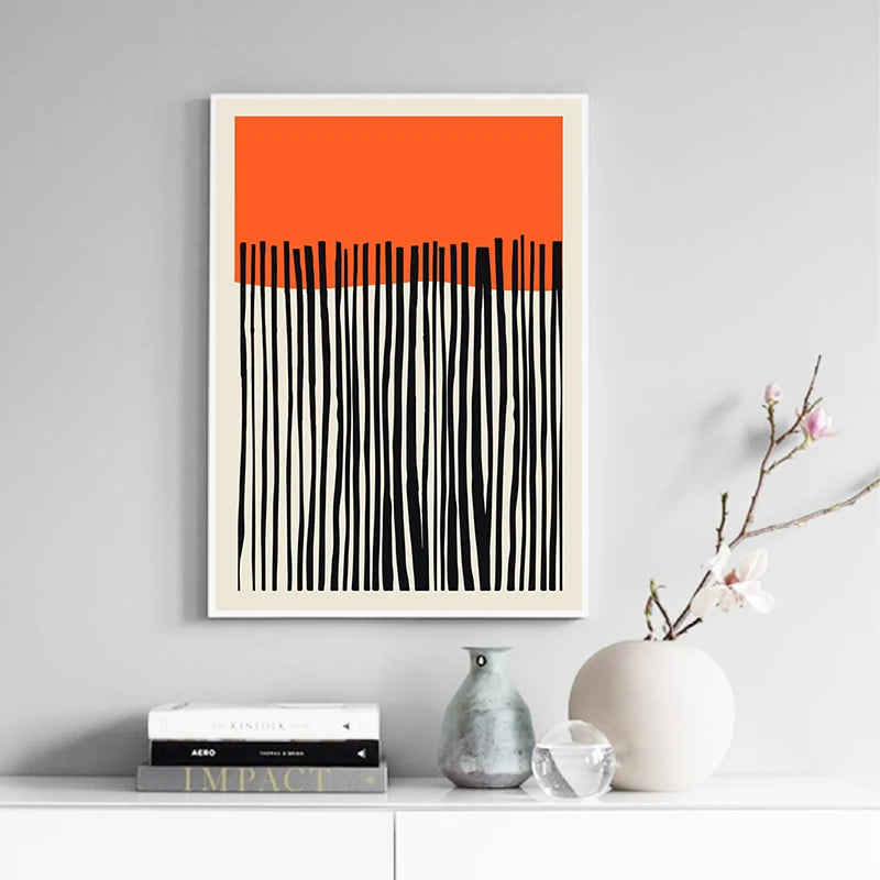 Modern Color Block Abstract Line Art Wall Art Fine Art Canvas Prints Colorful Pictures For Modern Apartment Living Room Home Office Art Decor