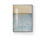 Golden Blue Beige Scandinavian Abstract Wall Art Fine Art Canvas Prints Modern Artworks For Living Room Dining Room Home Office Art Decor