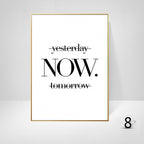 Simple Living Daily Inspirational Wall Art Black White Minimalist Tropical Leaves Pictures For Family Living Room Bedroom Art Decor