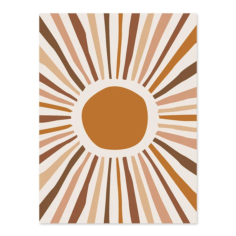 Sun & Rainbow Personalized Nordic Nursery Wall Art Fine Art Canvas Prints Customized Baby's Name Posters Prints For Kid's Room Decor