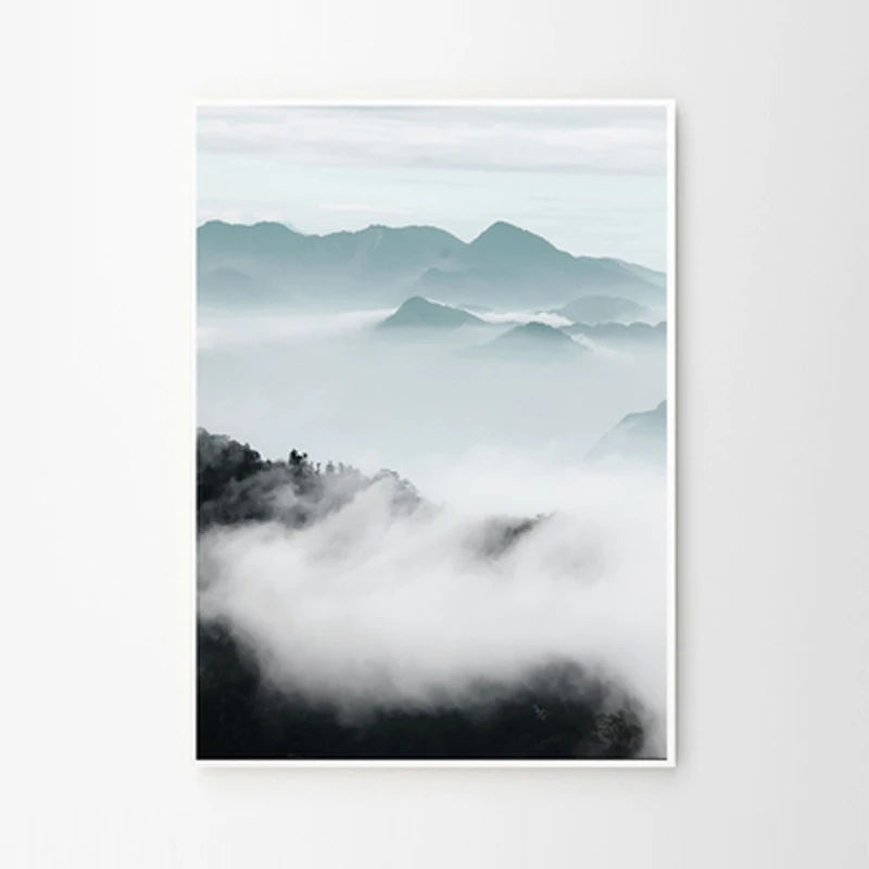 Mountain Lake Wilderness Landscape Wall Art Fine Art Canvas Prints Posters Pictures Of Calm For Living Room Dining Room Decor