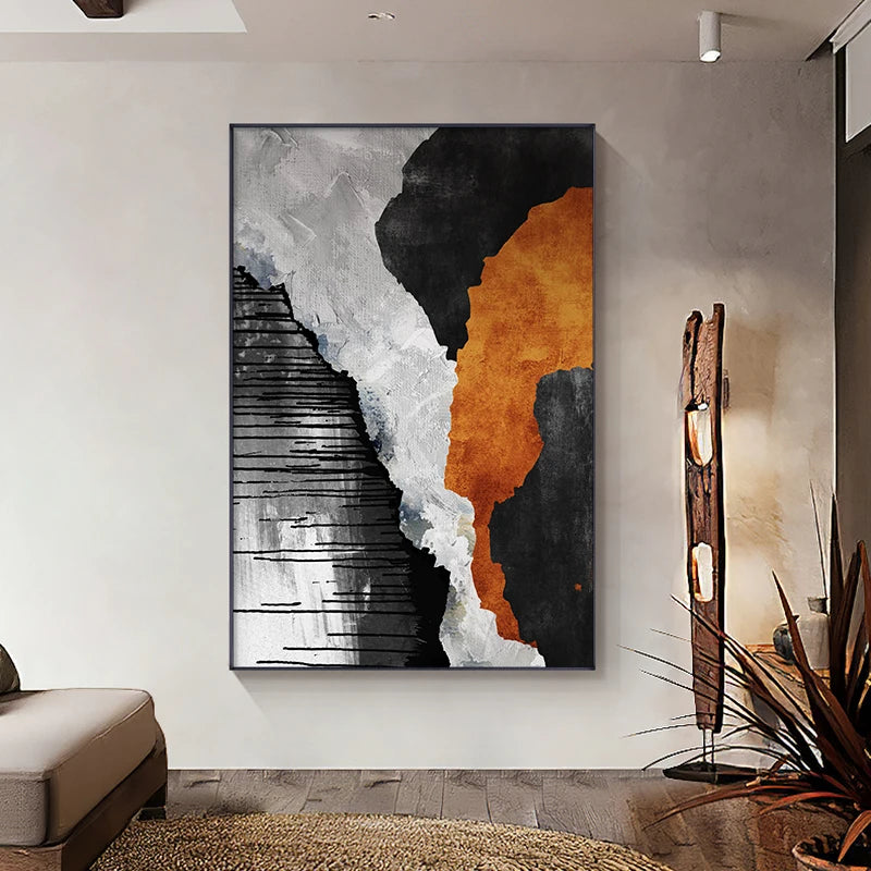 Striking Color Schemes Contemporary Abstract Wall Art Fine Art Canvas Prints Centerpiece Pictures For Urban Apartment Living Room Art For Modern Living