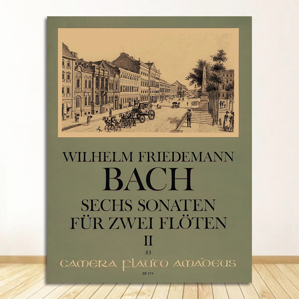 Vintage Vogue Retro Bach Music Art Posters Wall Art Fine Art Canvas Prints Pictures For Living Room Dining Room Inspirational Home Decor 2025 003