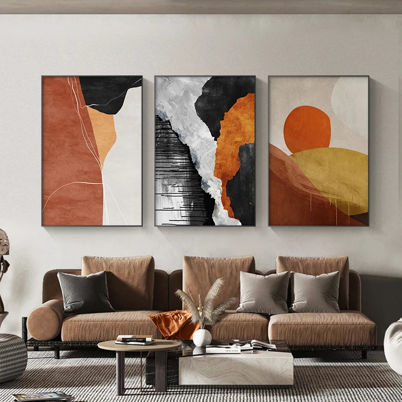 Striking Color Schemes Contemporary Abstract Wall Art Fine Art Canvas Prints Centerpiece Pictures For Urban Apartment Living Room Art For Modern Living