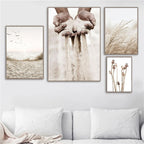 Dandelion Beach Sunset Simple Landscape Wall Art Fine Art Canvas Prints Lifestyle Pictures Of Nature For Living Room Bedroom Decor