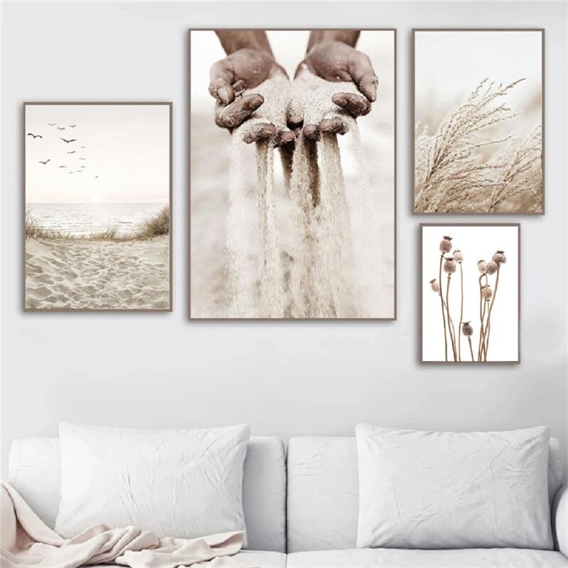 Dandelion Beach Sunset Simple Landscape Wall Art Fine Art Canvas Prints Lifestyle Pictures Of Nature For Living Room Bedroom Decor