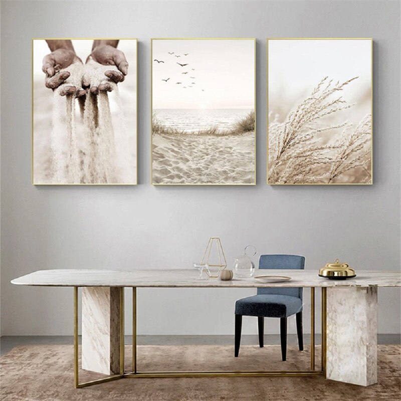 Dandelion Beach Sunset Simple Landscape Wall Art Fine Art Canvas Prints Lifestyle Pictures Of Nature For Living Room Bedroom Decor