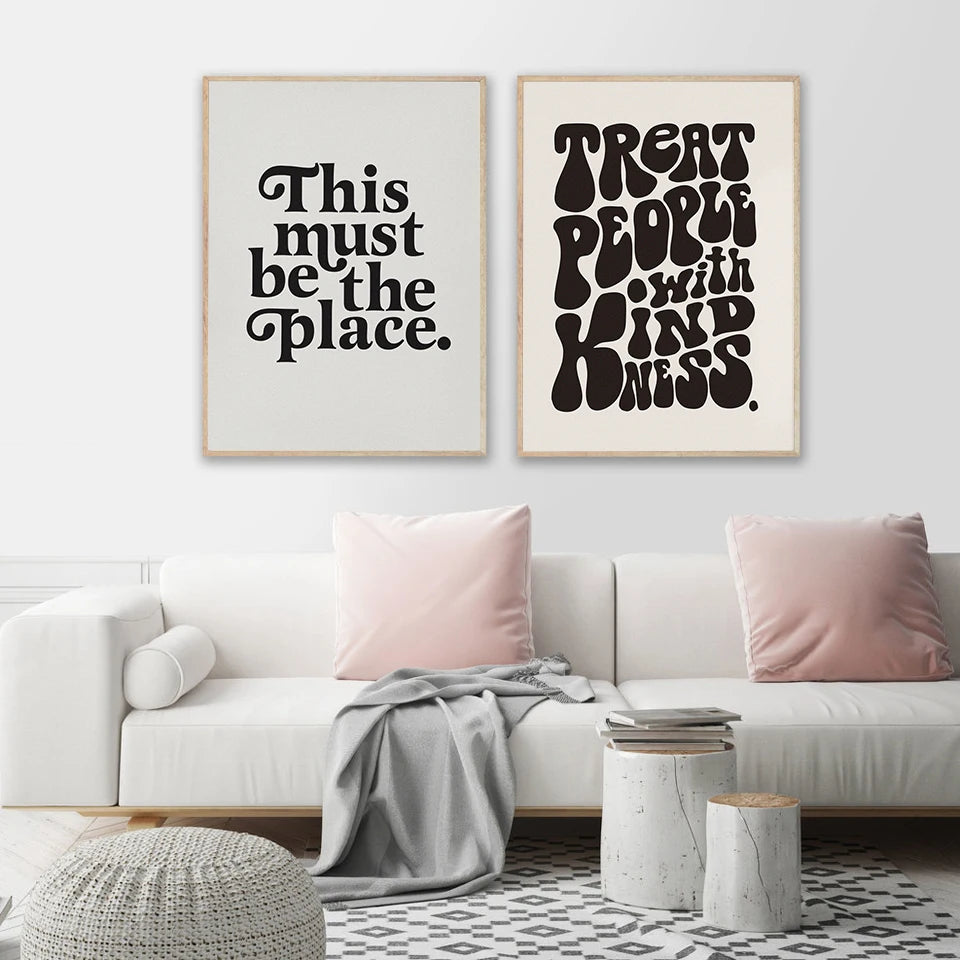 Inspirational Quotations Wall Art Fine Art Canvas Prints Black White Poster Letters and Quotes Pictures For Living Room Bedroom Nordic Home Decor