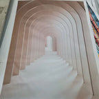 Abstract Architectural Abyss Black And White Wall Art Fine Art Canvas Prints Modern Pictures For Living Room Office Contemporary Home Decor