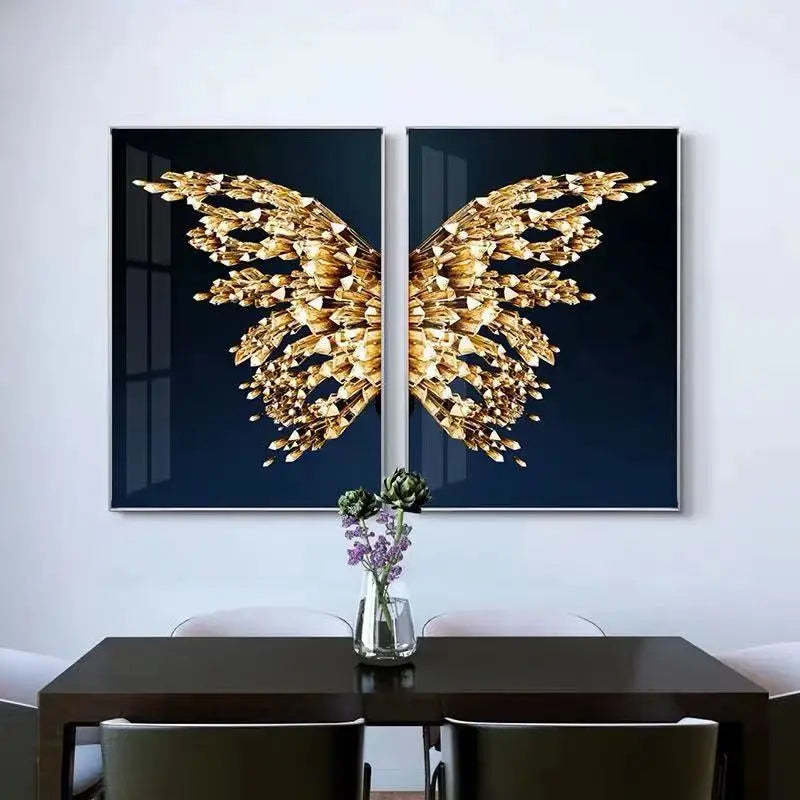 Light Luxury Living Room Decorative Painting Sofa Background Wall Simple And Fashionable Dining Room Bedroom Butterfly Painting