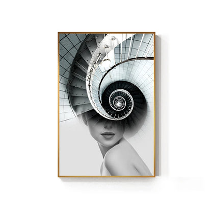 Abstract Fashion Architectural Fashion Wall Art Fine Art Canvas Prints Pictures For Modern Apartment Living Room Home Office Decor