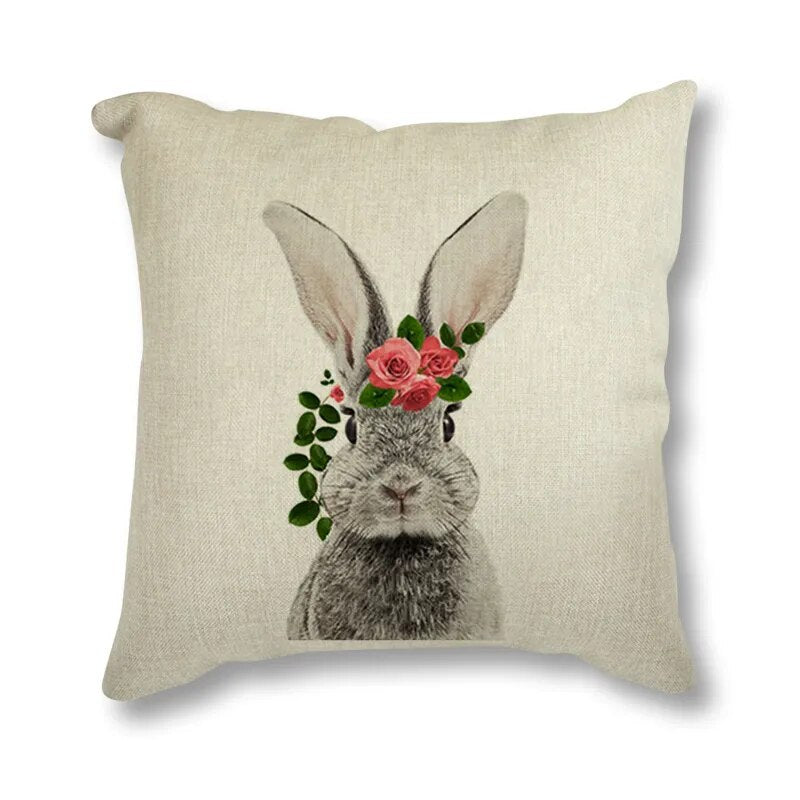 Bunny Tails Cute Nordic Animals Cushion Covers 45x45cm Pillow Covers For Sofa Cushions Simple Home Decor For Bedroom Living Room Throw Cushions