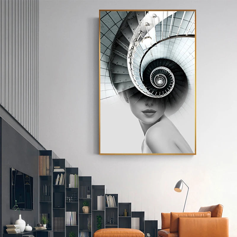 Abstract Fashion Architectural Fashion Wall Art Fine Art Canvas Prints Pictures For Modern Apartment Living Room Home Office Decor