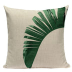Natural Rainforest Green Tropical Leaves Printed Cushion Covers 45x45cm Pillow Cases For Sofa Throw Cushions Green Natural Hues Living Room Decor